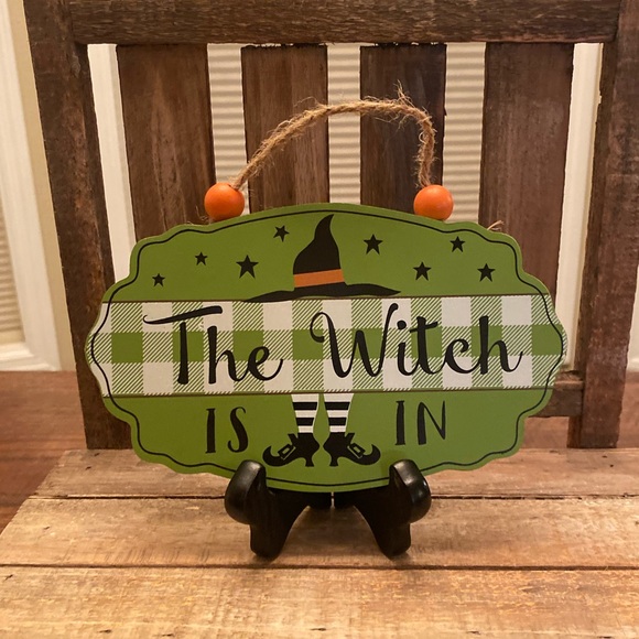 Halloween Witch Kitchen Towels, Witch Tier Tray Decor & Witch Wall Decor Signs - Picture 9 of 16